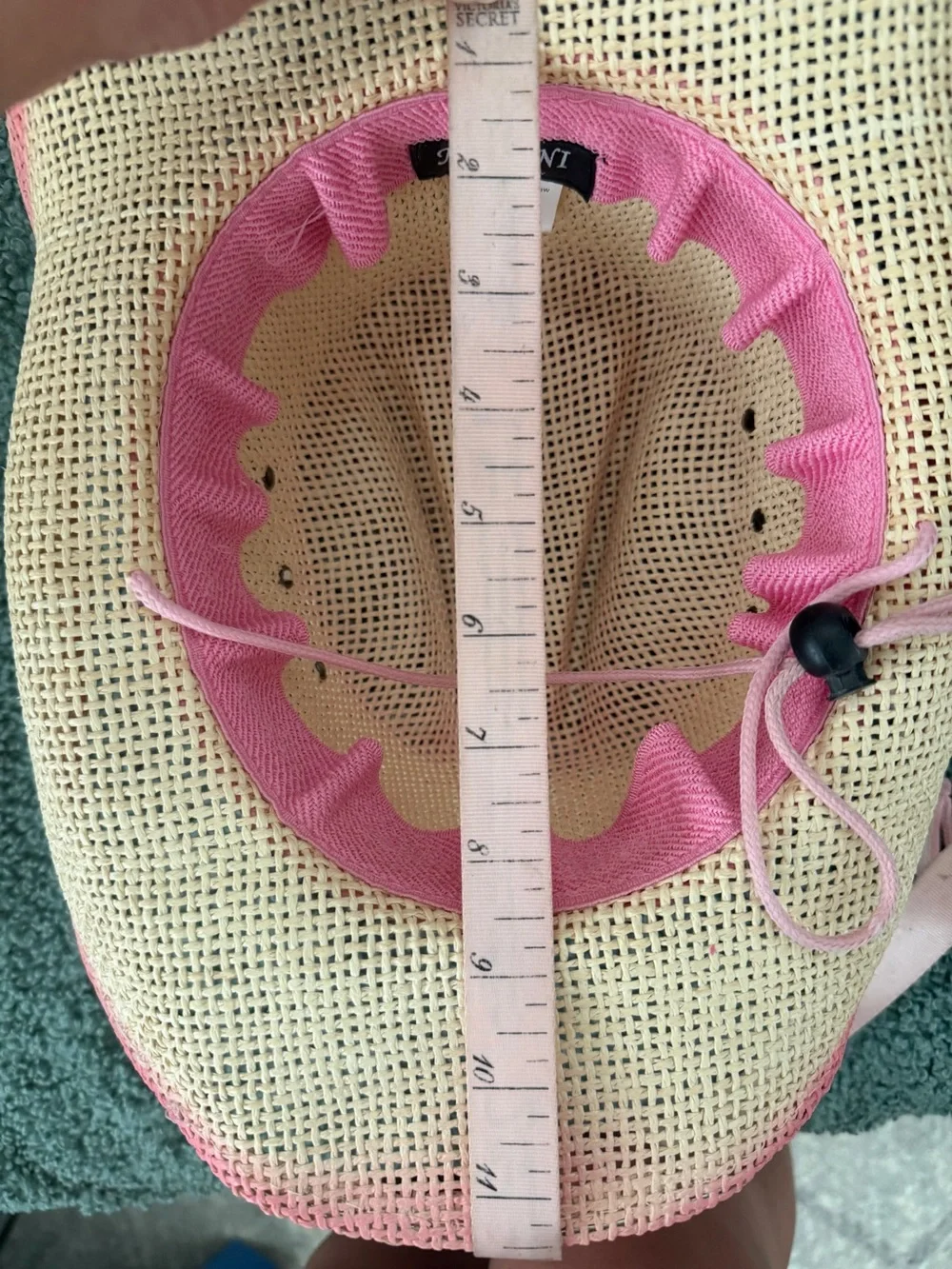 Milani Beige Straw Cowgirl Hat with Pink Accent